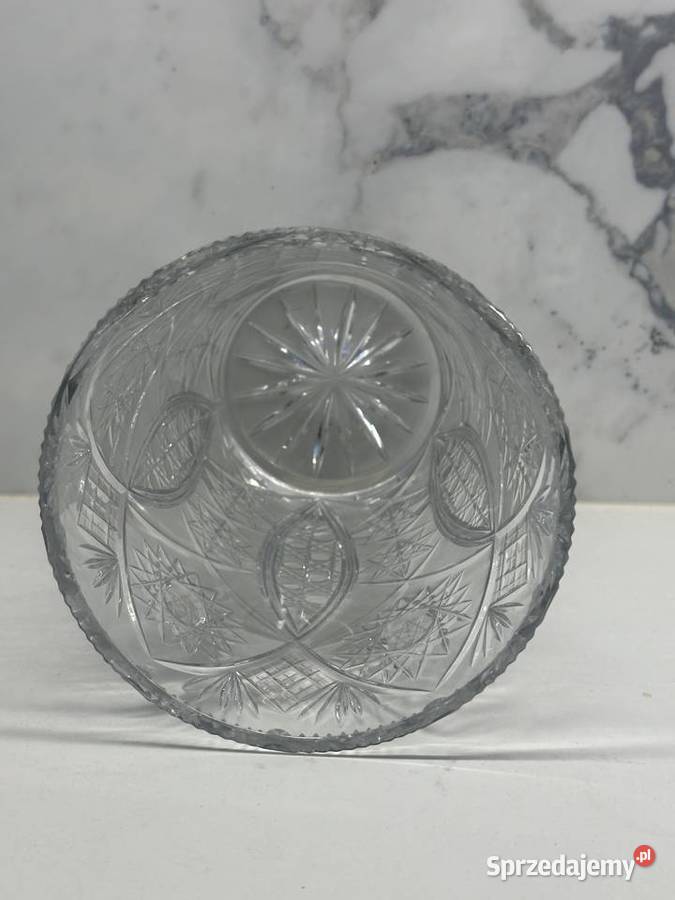 Wazon kryształowy z lat PRLu łódzkie Łódź