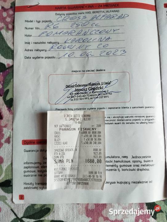 Cross Alfarad 250 warmińsko-mazurskie Korsze