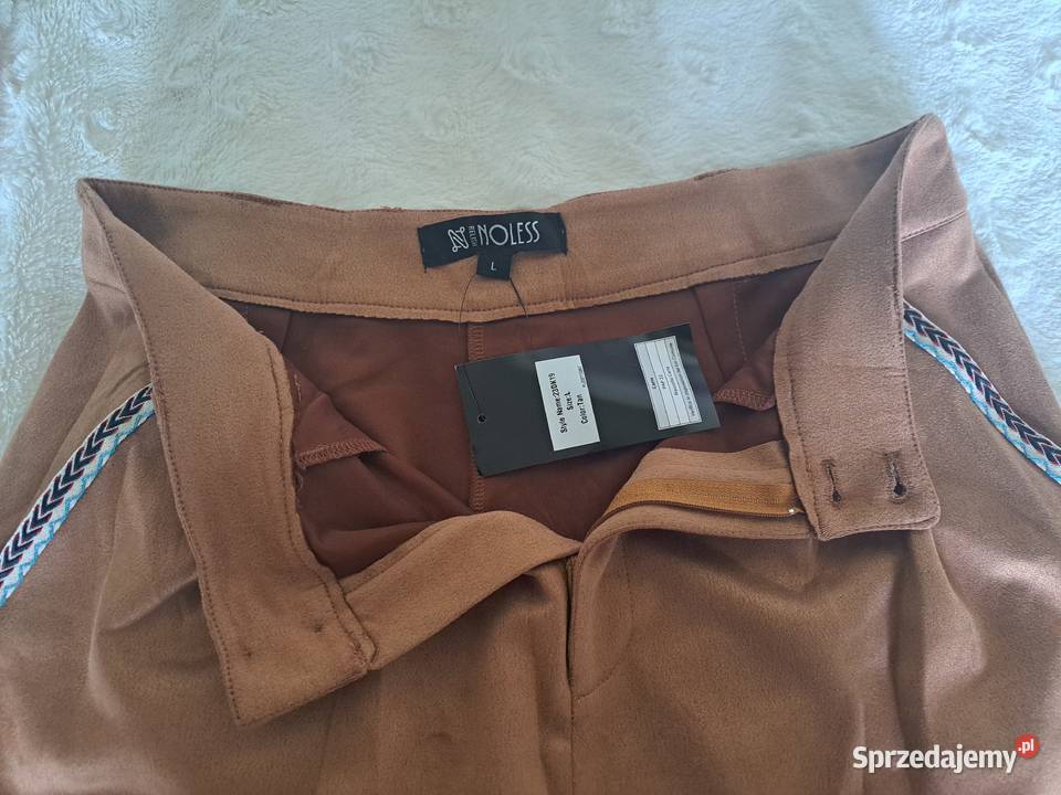Nowe szorty z wysokim stanem brązowy/beżowy Limanowa