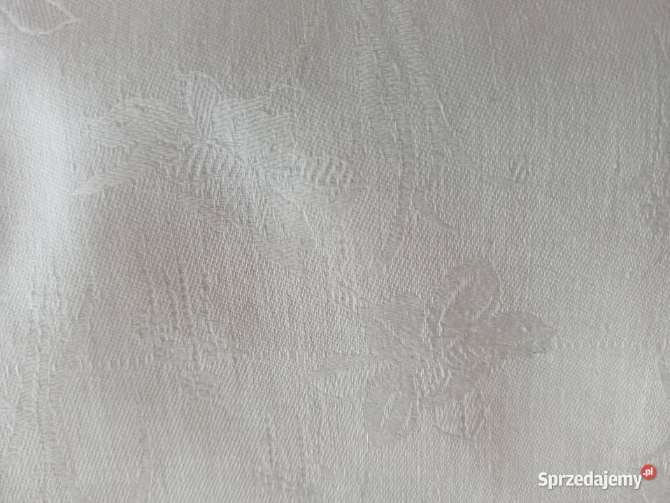 Obrus biały 100 bawełna duży 195x130 biały podlaskie Białystok