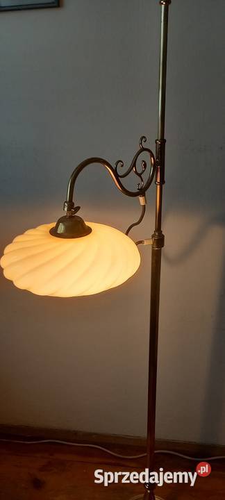 Mosiężna lampa podłogowa z ozdobnym ruchomym Skierniewice