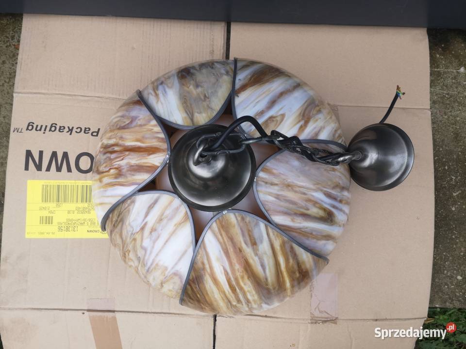 Lampa wisząca witrażowa Lampy wiszące łódzkie Aleksandrów Łódzki
