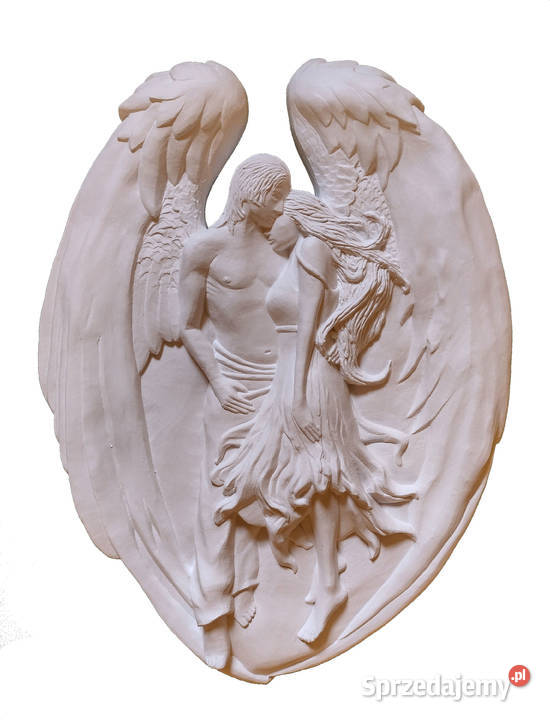 PŁASKORZEŹBA zakochany ANIOŁ ozdoba DEKORACJA na Warszawa sprzedam
