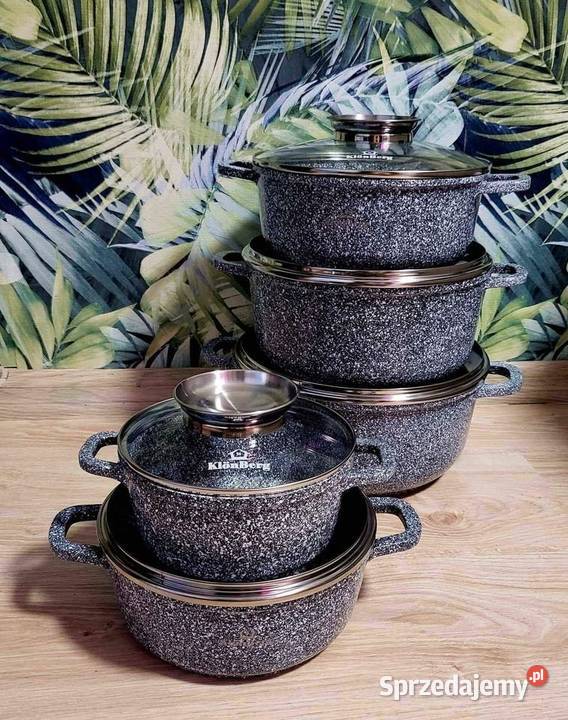 komplet garnków marmurkowych Szczawnica sprzedam