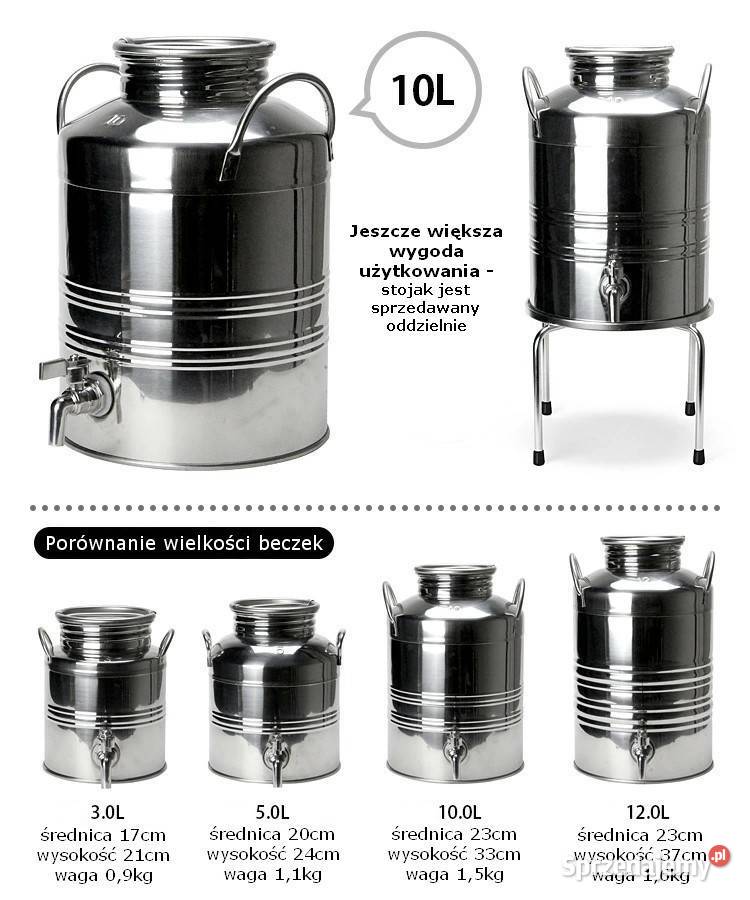 Pojemnik ze stali nierdzewnej woda alkohol piwo Siemianowice Śląskie