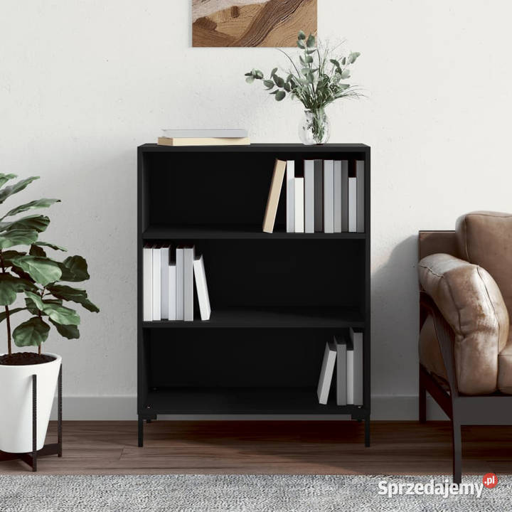 Regał czarny 695x325x90 materiał drewnopochodny Regały mazowieckie Warszawa
