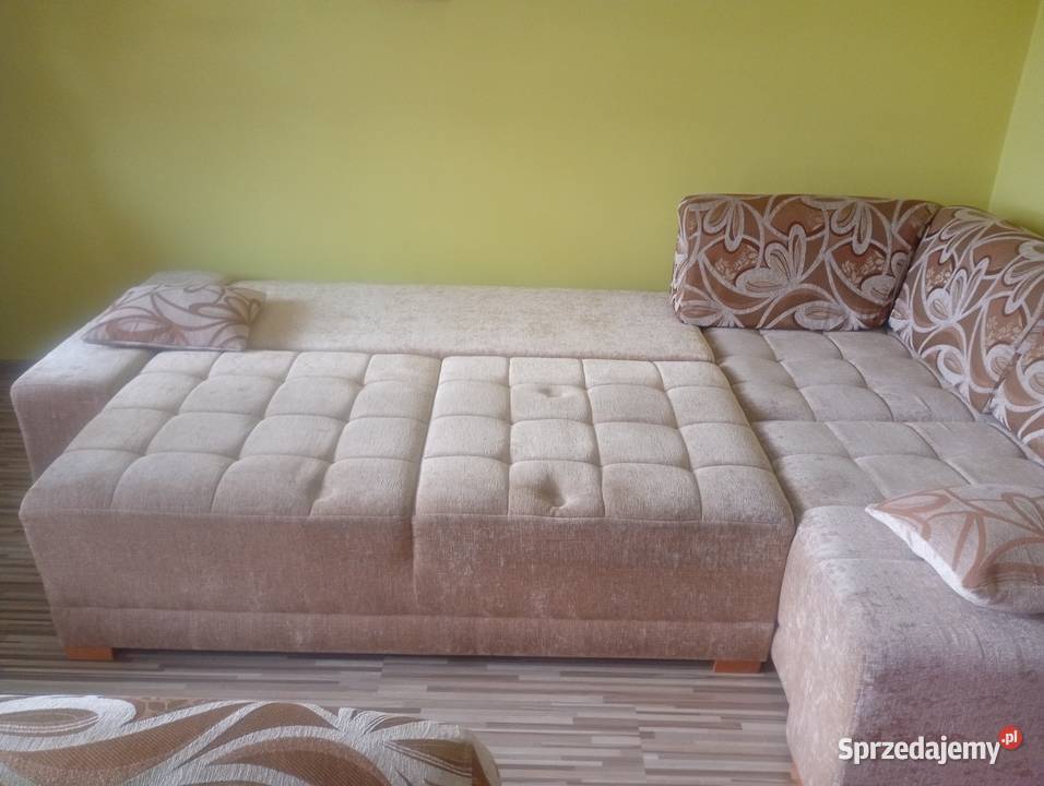 Sofa rozkładana narożna i fotel Twardogóra