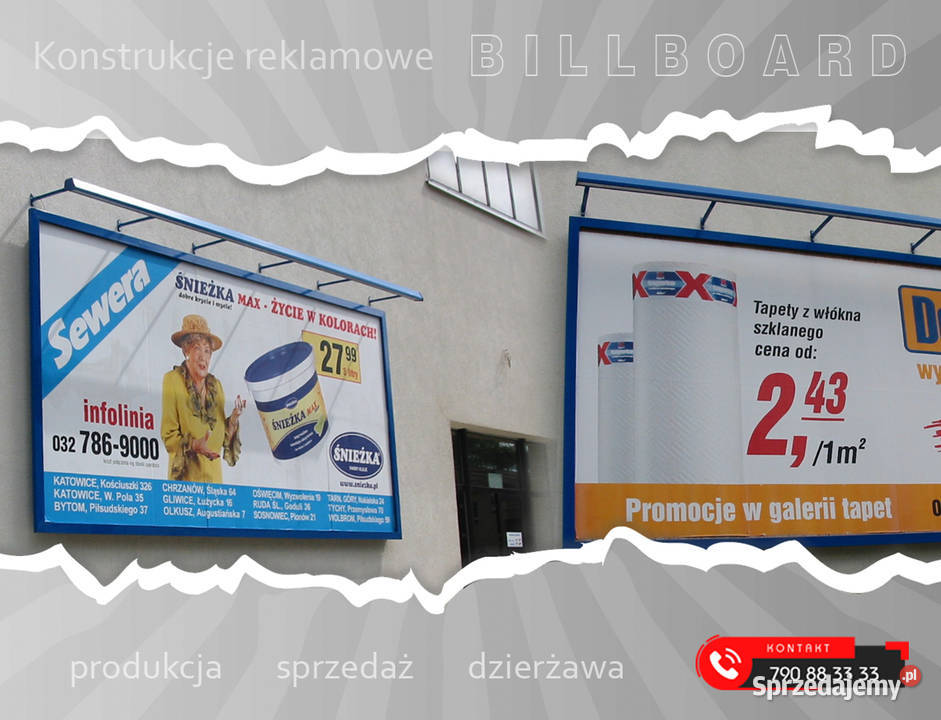 projekt konstrukcja 5m x 7 m billboard trójkąt Pozostałe Trzebinia sprzedam