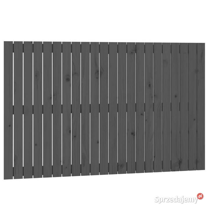 Wezgłowie łóżka szare 140x3x90 lite drewno Warszawa