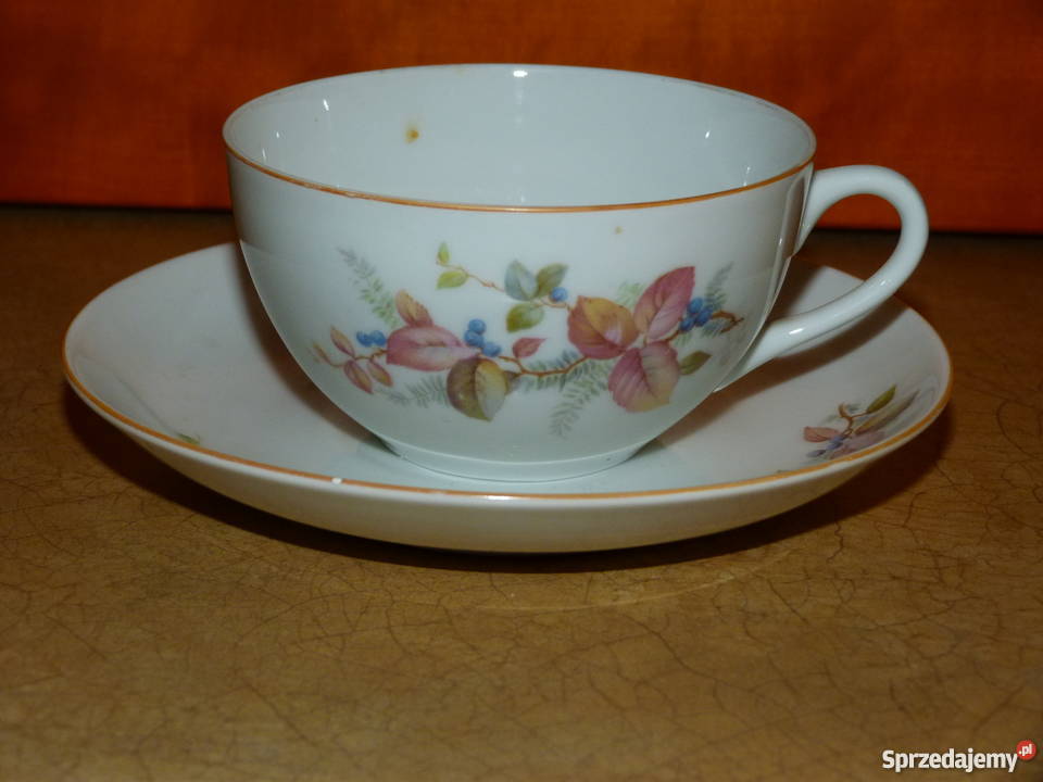 Filiżanka z talerzykiem stara porcelana KOLMAR Bydgoszcz