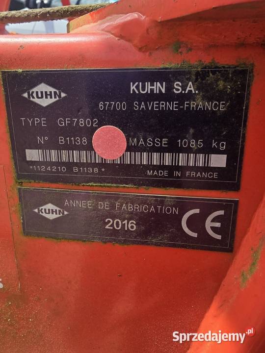 Przedsząsarka Kuhn GF 7802 Ględowo sprzedam