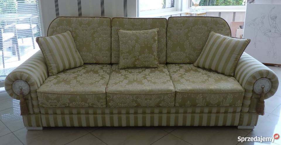 Kanapa sofa wypoczynek stylowa trójka meble Niekłań Mały