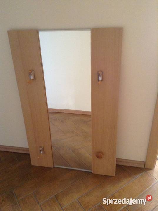 Wieszak przedpokojowy z lustrem wym 100 x 80 beżowy Lustra Opole sprzedam