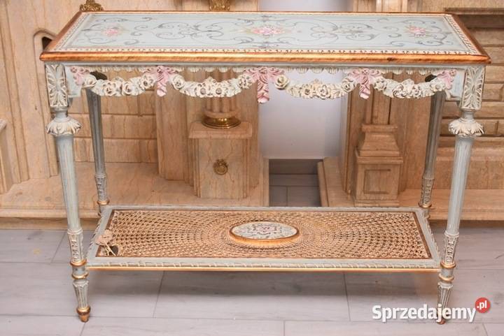 Drewniany Stolik Francuski Stół Biurowy Empire Stoły i stoliki ogrodowe