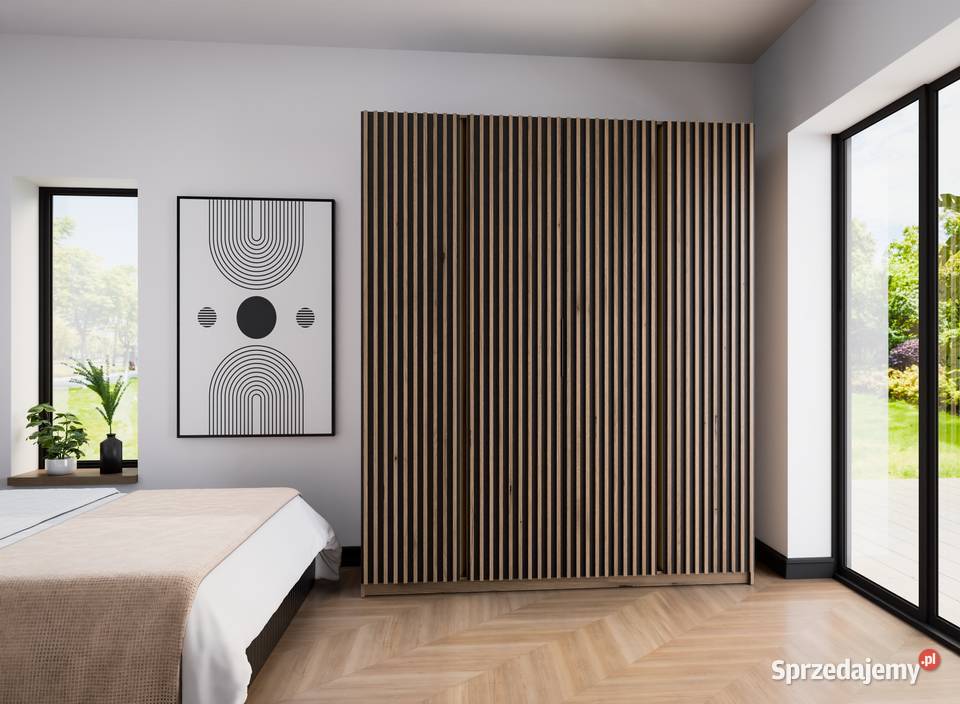 Wysoka szafa z lamelami 4 kolory szybka wysyłka 239cm Szafy i garderoby Ostrów Wielkopolski sprzedam