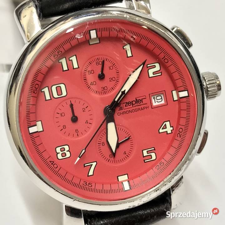 Zepter International Chronograph czerwony męski Męskie Warszawa