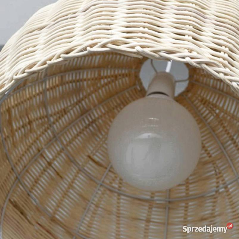 LAMPA WISZĄCA PLECIONA BAMBUS NATURAL BOHO Choroszcz