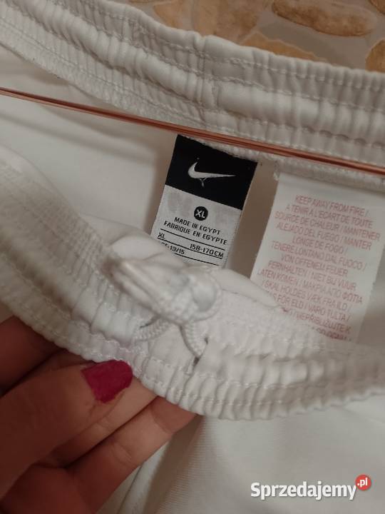 XL NIKE Białe Szorty sportowe z Londynu spodenki Kraków sprzedam