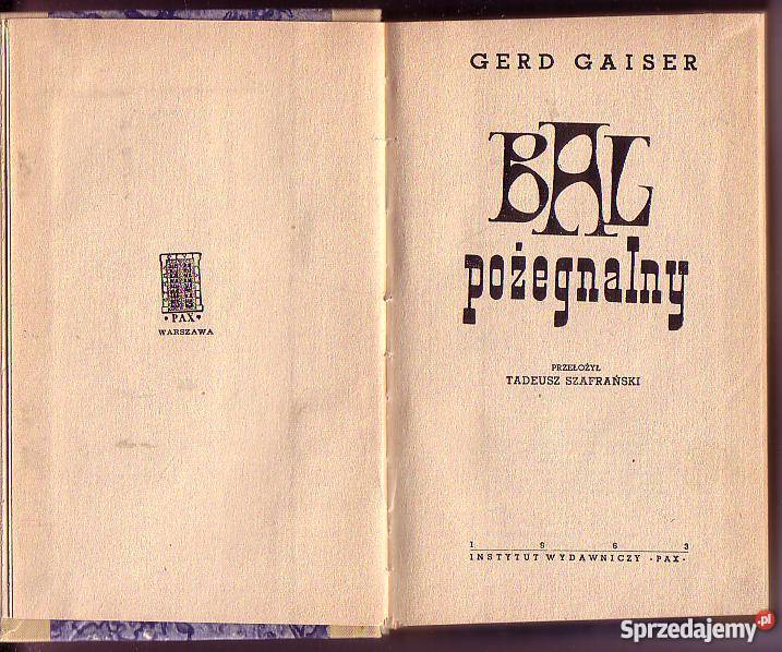 8087 BAL POŻEGNALNY GERD GAISER Czyrna