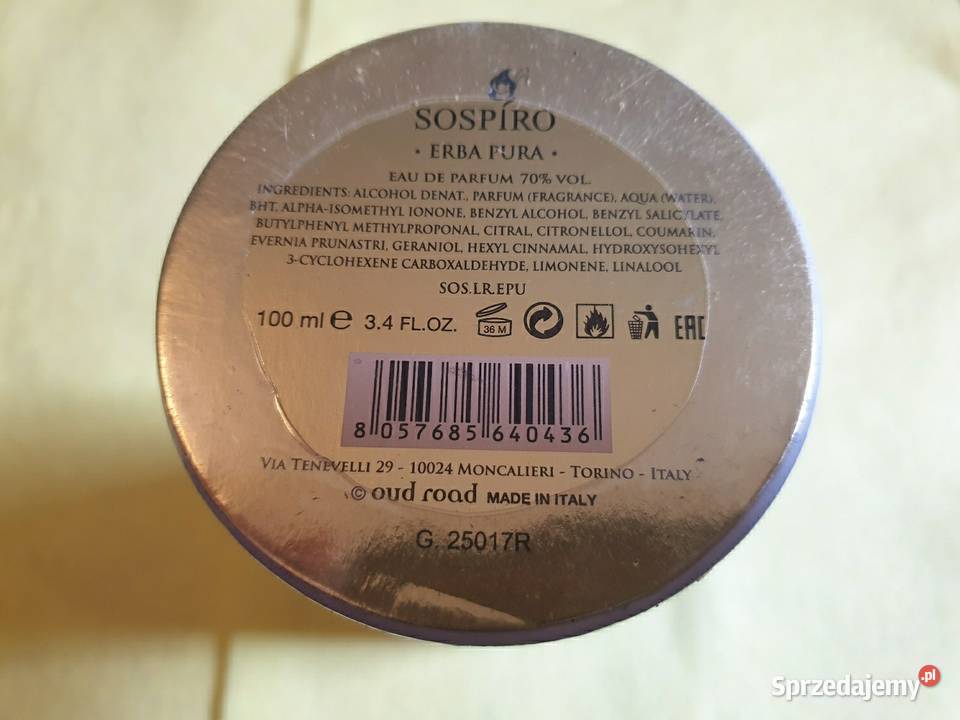 Sospiro Erba Pura Woda Perfumowana 100 ml Radom