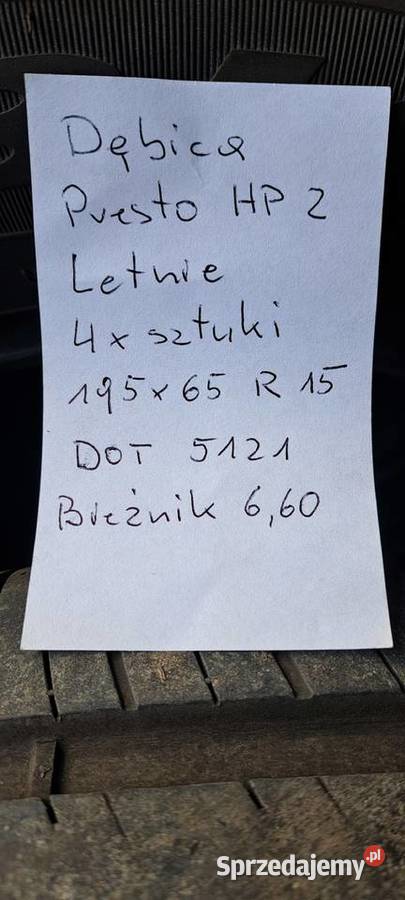 letnie 4 sztuki Dębica Presto 19565 R 15 195 Samochodowe Smardzewice