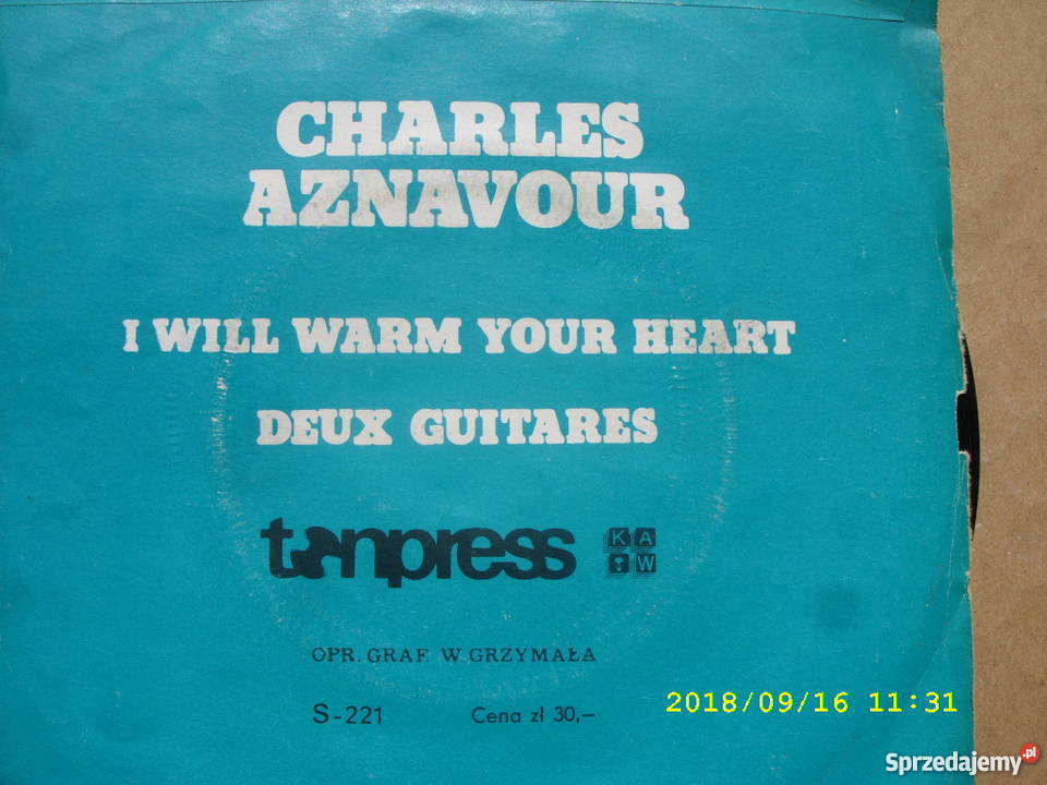 CHARLES AZNAVOUR 1978 r singiel winyl Wołów