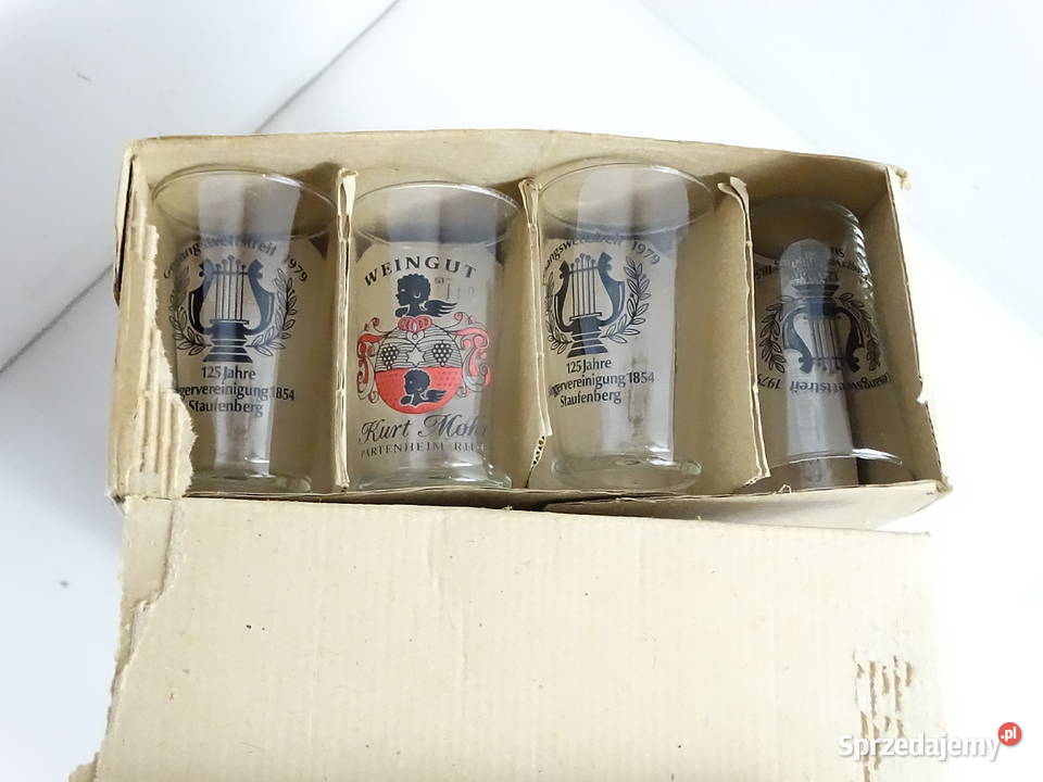 Vintage Szklanki Kieliszki do Wina Sznapsa 01 L lubelskie Biłgoraj