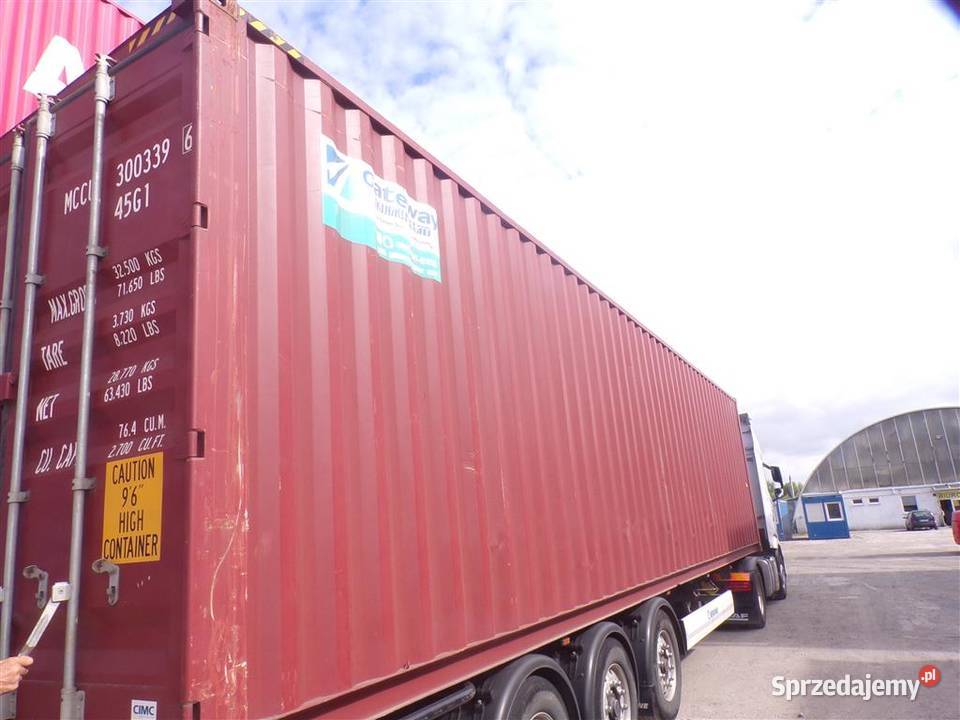 Kontener morski magazynowy budowlany 40 HC Biznes i Przemysł