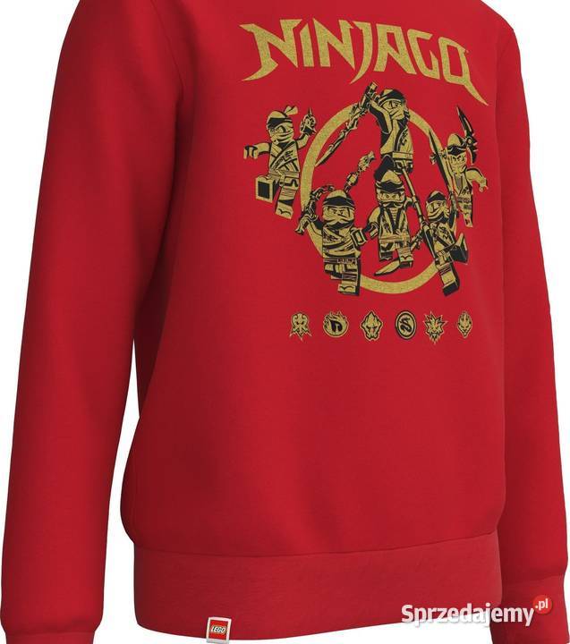 116 Bluza z kapturem Lego czerwona Sweat Hoodie Szczerbice