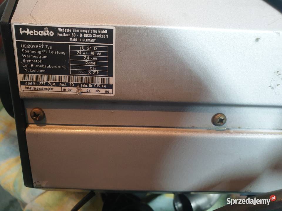 WEBASTO Air Top 24 Typ HL 24 D Tarnowskie Góry