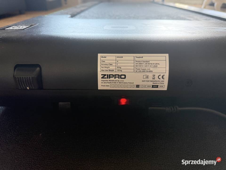 NOWA MATA Bieżnia elektryczna Zipro Jogger warmińsko-mazurskie Olsztyn sprzedam