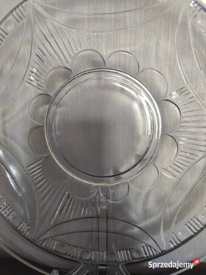 Patera talerz szkło Ząbkowice Warpechy Stare