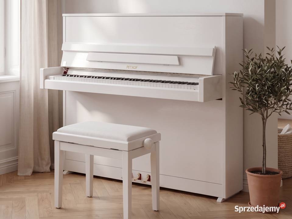 Pianino Petrof P118 Special biały połysk chrom śląskie Katowice