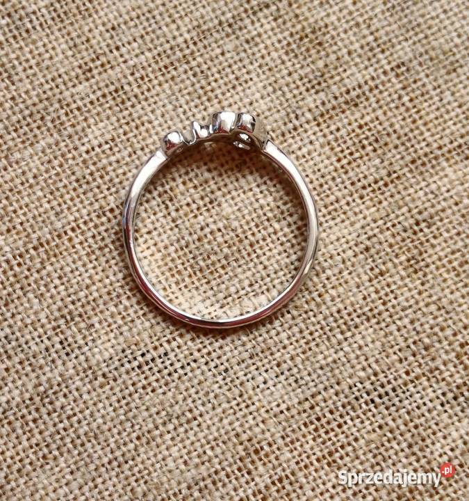 Nowy pierścionek srebrny kolor LOVE miłość biała Szczecin