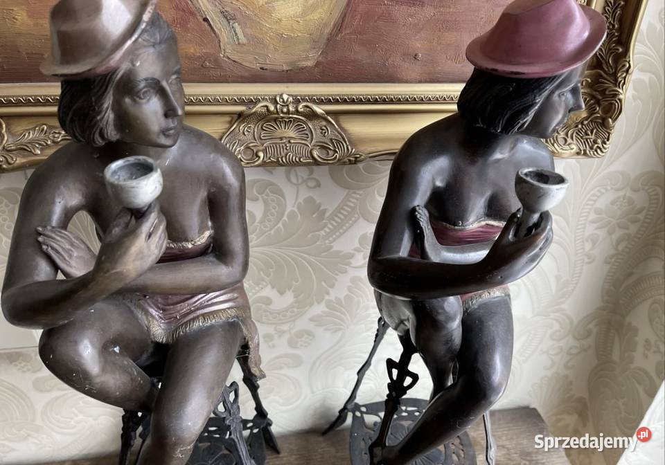 Zabytkowe tzeżby z brązu przedwojenne komplet