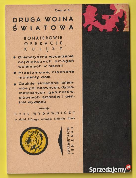ŻÓŁTY TYGRYS SZTYLET BUREGO 1966 Łódź