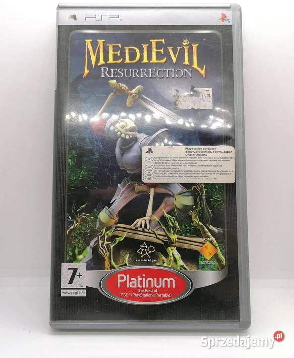 Gra PSP MediEvil Resurrection warmińsko-mazurskie Elbląg