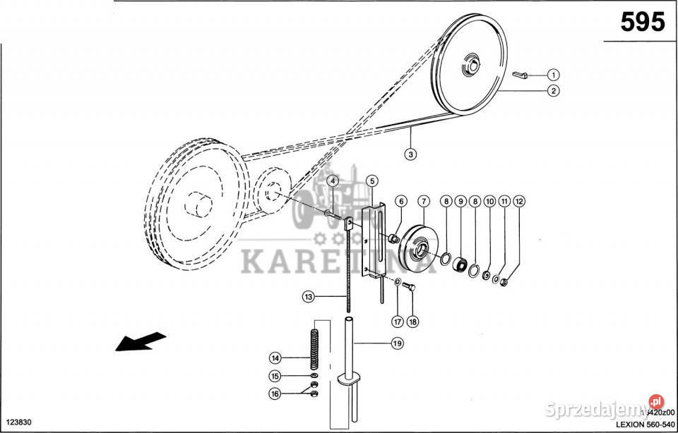 Claas Lexion 560 KOŁO PASOWE 0006678932 Jastrzębniki