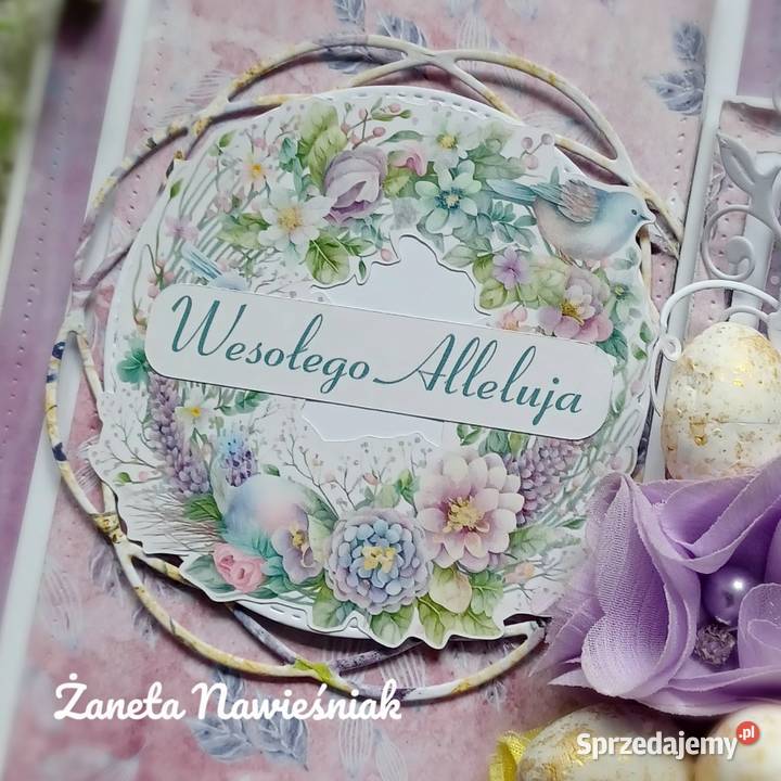 Kartka świąteczna wielkanoc ręcznie robiona Rękodzieło