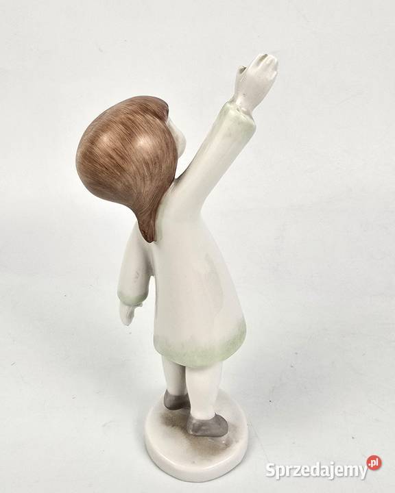 Dziewczynka art deco Aurl Kldor Hollohaza Węgry Porcelana i szkło Warszawa sprzedam