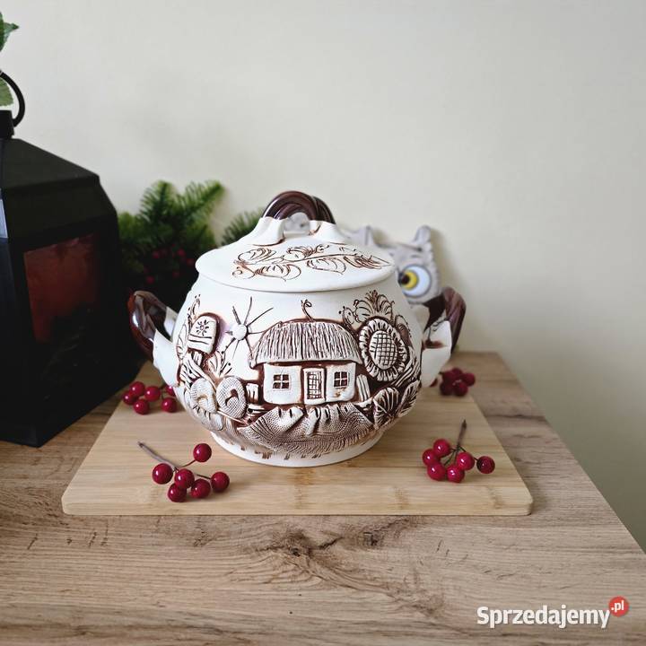 Wyjątkowy ceramiczny garnek do zapiekania 3L Bydgoszcz