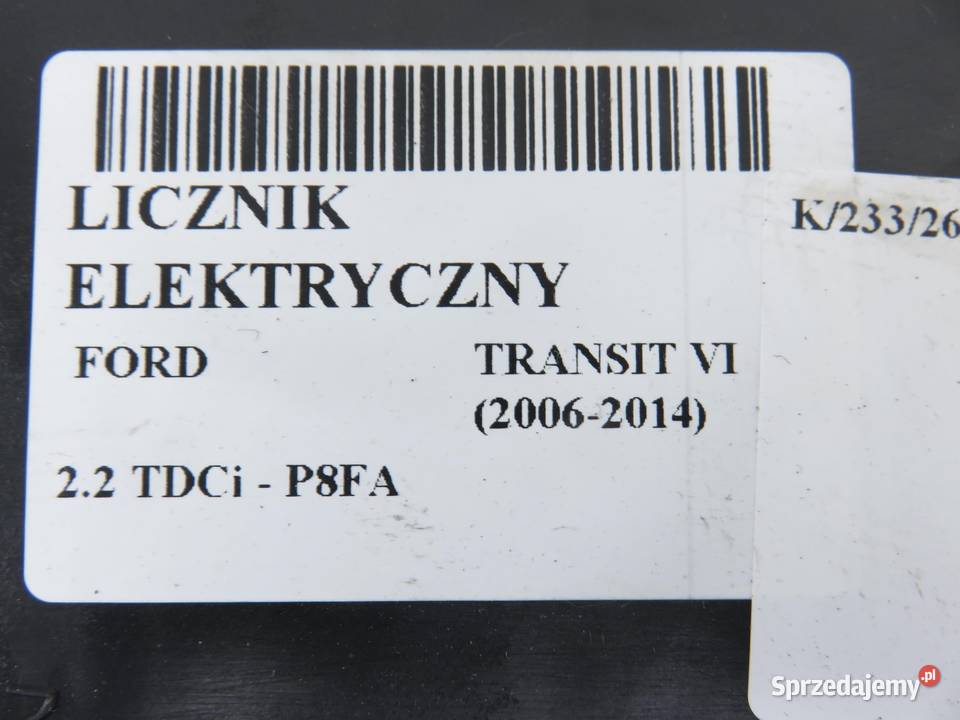LICZNIK FORD TRANSIT VI 20062014 22 TDCi P8FA