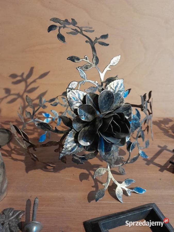 Zestaw różne stare metalowe elementy zabytek PRL Dąbrowa Górnicza