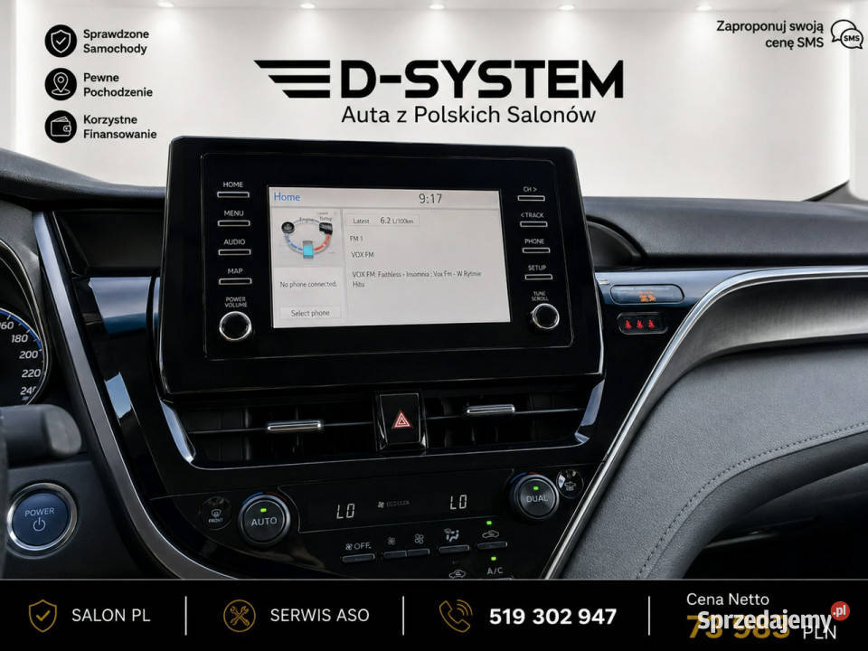 Toyota Camry 2023r Salon Polska 25 HYBRID autoalarm podlaskie Białystok