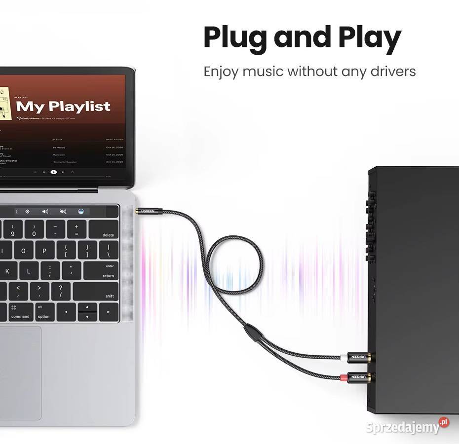 Kabel Przewód Audio Głośnikowy Aux 35 mm do 2RCA łódzkie