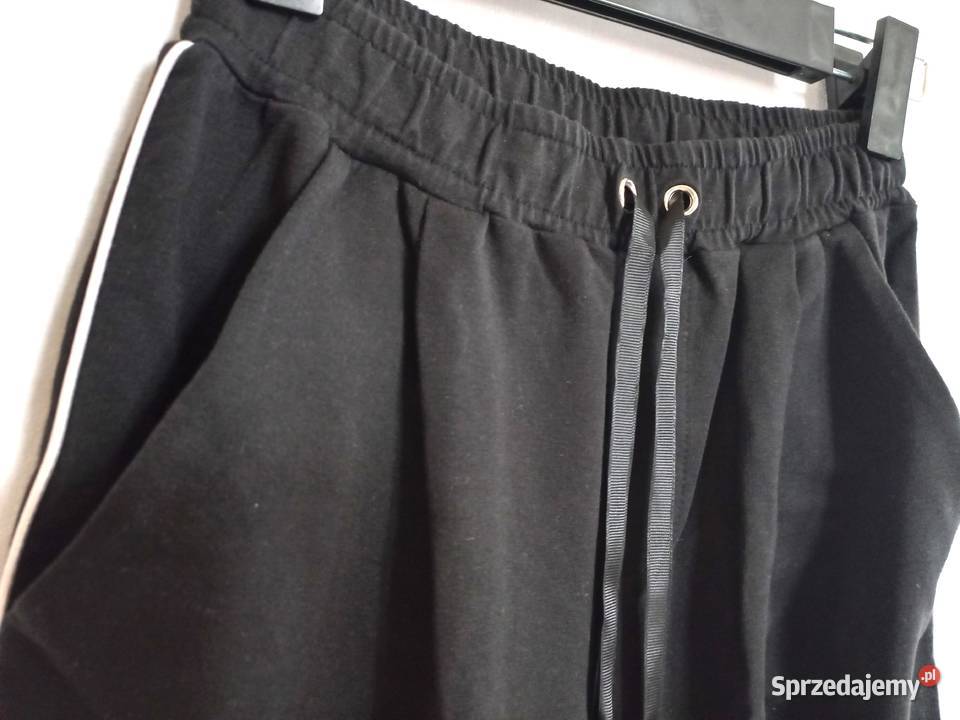 Spodnie czarne Lampasy damskie r M bawełna NOWE Rozmiar 38(M) Spodnie podlaskie