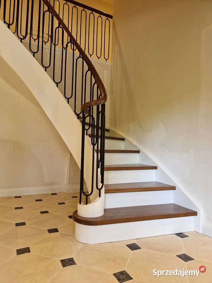 schody giete krecone balustrady kute szklane Tokarnia