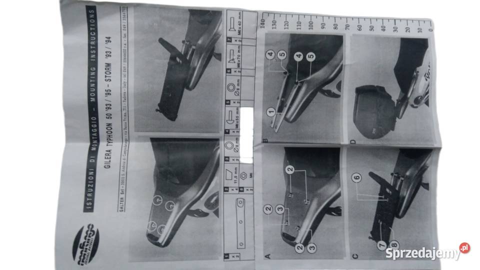 BAGAŻNIK MOCOWANIE PŁYTY STELAŻ NONFANGO PIAGGIO Bielsk Podlaski