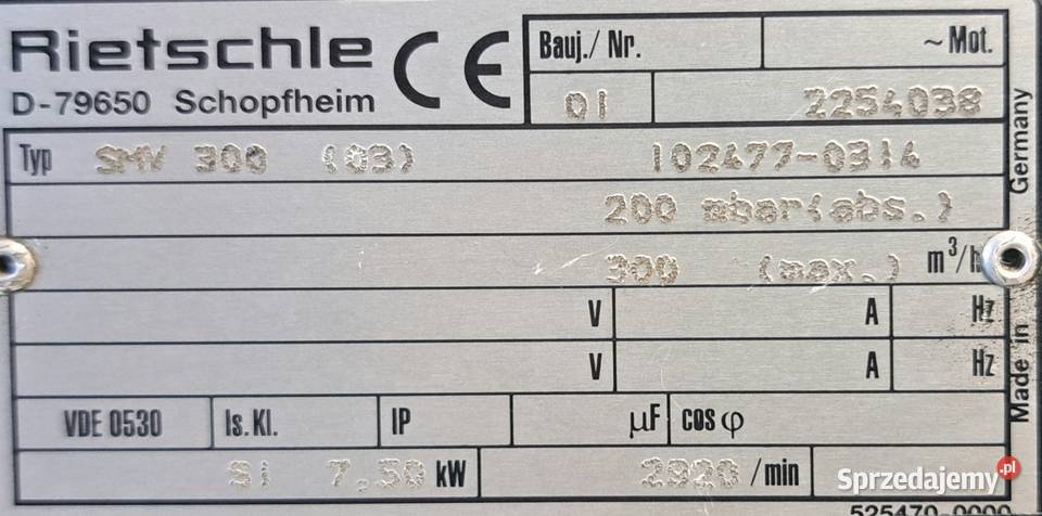 Pompa Próżniowa Rietschle SMV300