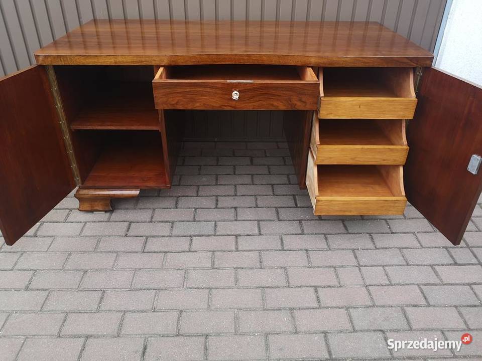 Biurko ARTDECO Orzech Zgrabne Stare Antyk Swarzędz sprzedam
